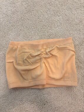 American Eagle Outfitters Peach Ribbed Tube Top